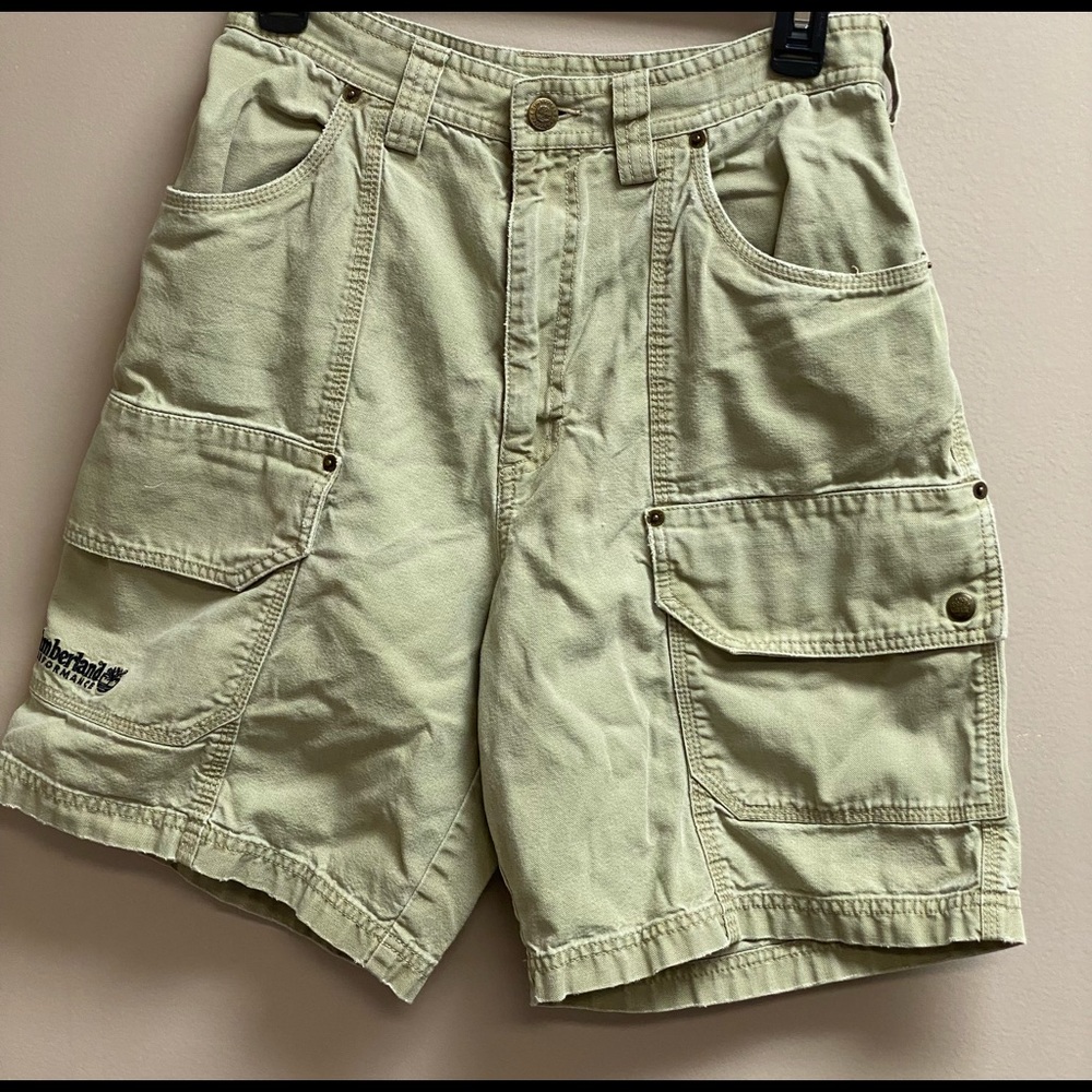 Vintage 1990’s Timberland Cargo Shorts Khaki Green